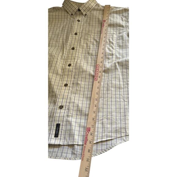 Cabelas Mens Large Button Down Shirt Plaid Outdoor Short Sleeve Collar READ NOTE - Picture 5 of 8